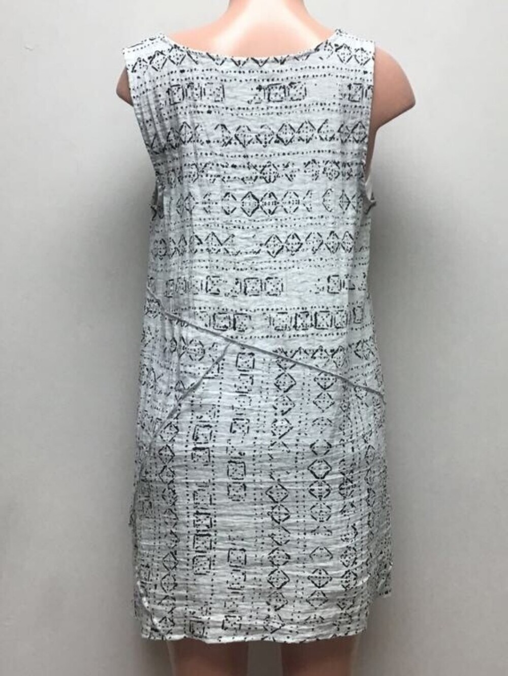 HABITAT Clothes To Live In Womens Boho Abstract Cotton Dress Lagenlook L